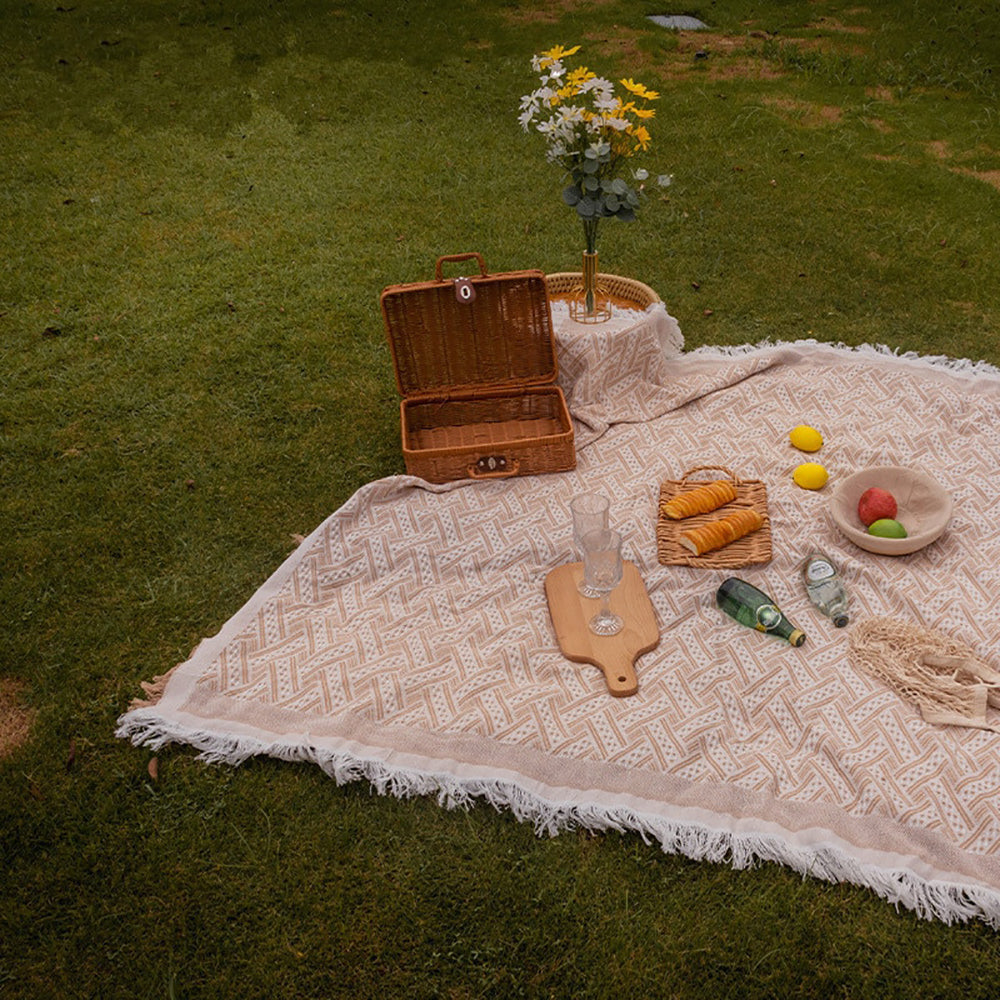 Boho Picnic Blanket | Et moderigtigt boheme-tæppe til dine udendørs aktiviteter - - house & garden - {{ product_tags }