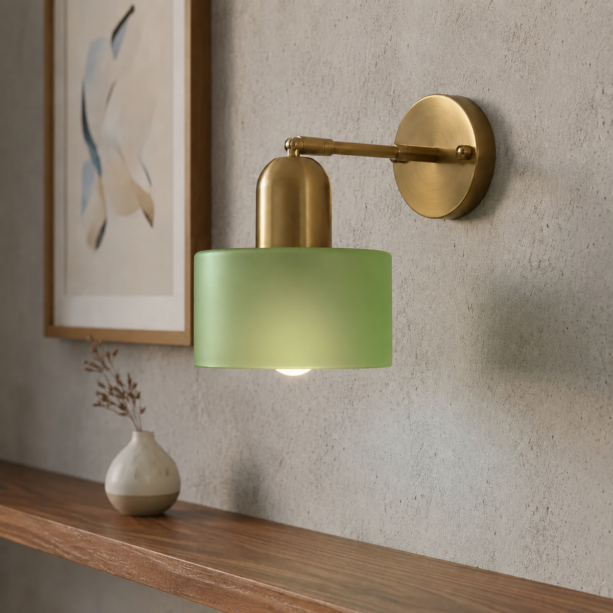 Bauhaus Colored Glass Wall Lamp - Modern Flush Mount Light