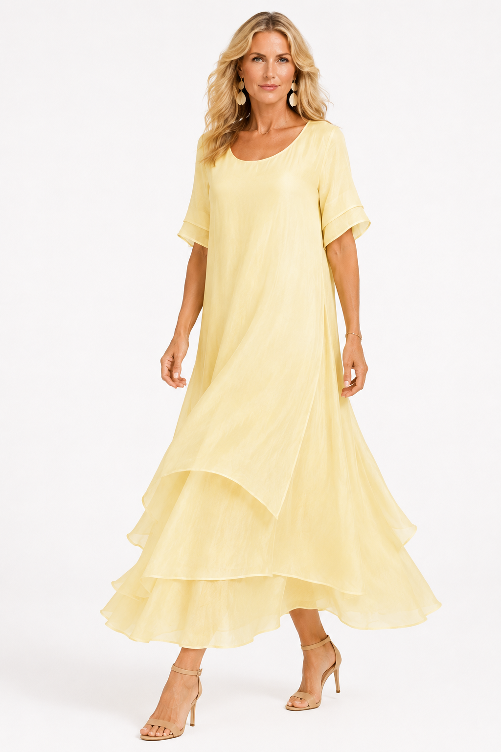 Women's Elegant Flowing Dress - Effortless Style