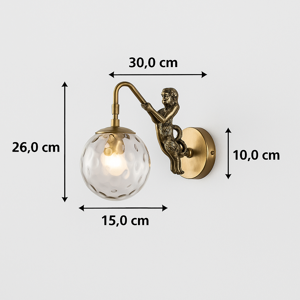 Rustic Orb Wall Lamp - Vintage Design Sconce