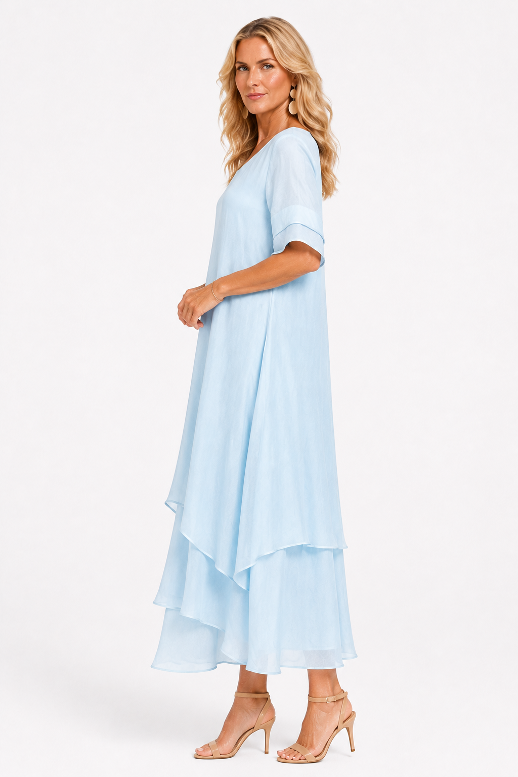 Women's Elegant Flowing Dress - Effortless Style