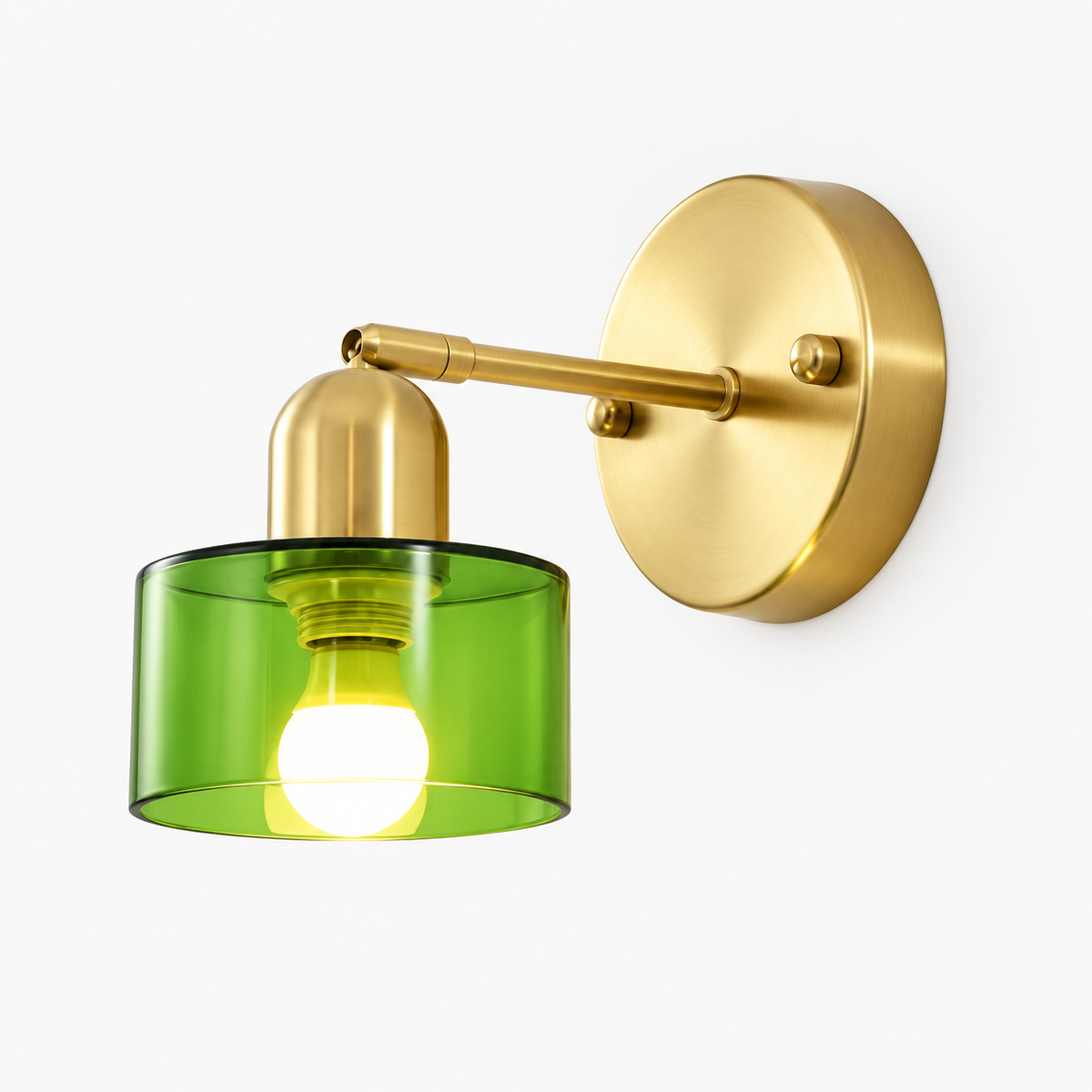 Bauhaus Colored Glass Wall Lamp - Modern Flush Mount Light