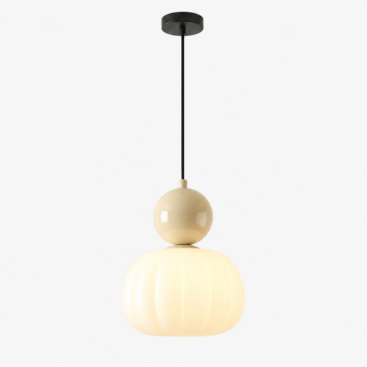 Art Deco Pendant Light - Iron & Acrylic, 1 or 3 Lights