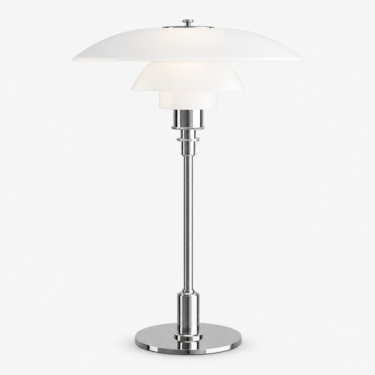 Modern Danish Designer Table Lamp - Layered Shade, LED