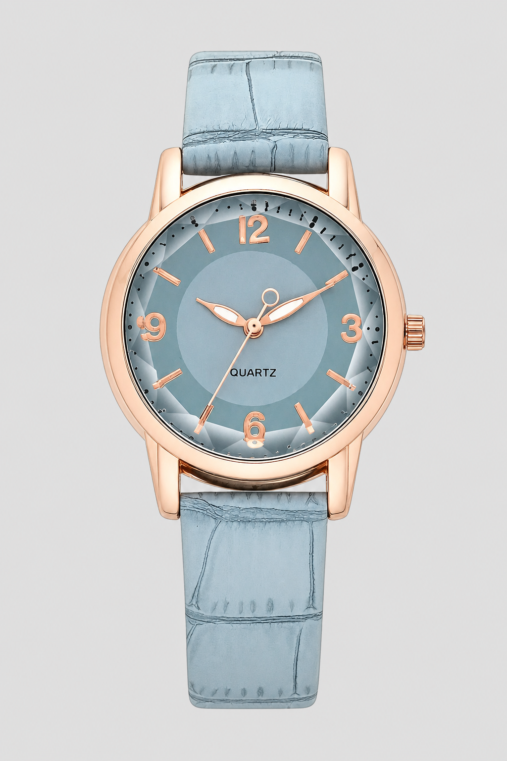 Classic Embossed Strap Watch – Elegant Minimalist Dress Timepiece