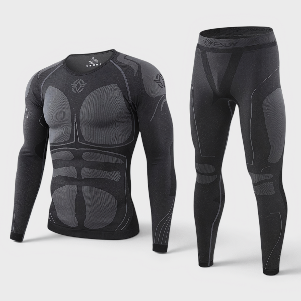 Men's Thermal Base Layer Set - Seamless, Moisture-Wicking
