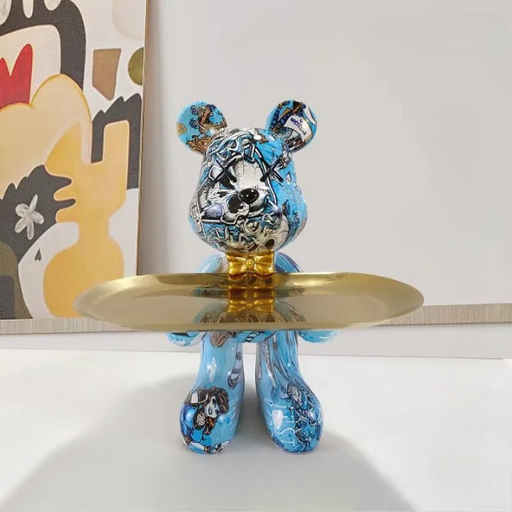 Decorative Bear Storage Tray Figurine
