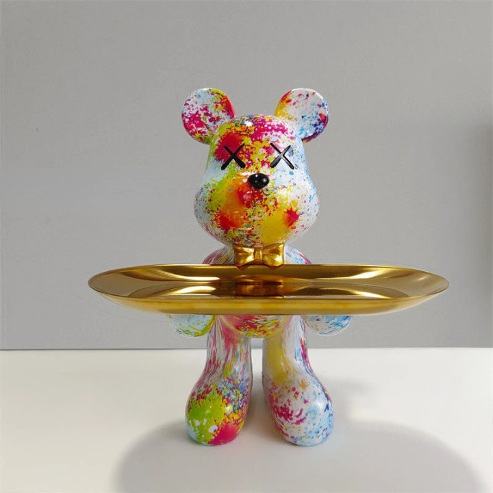 Decorative Bear Storage Tray Figurine