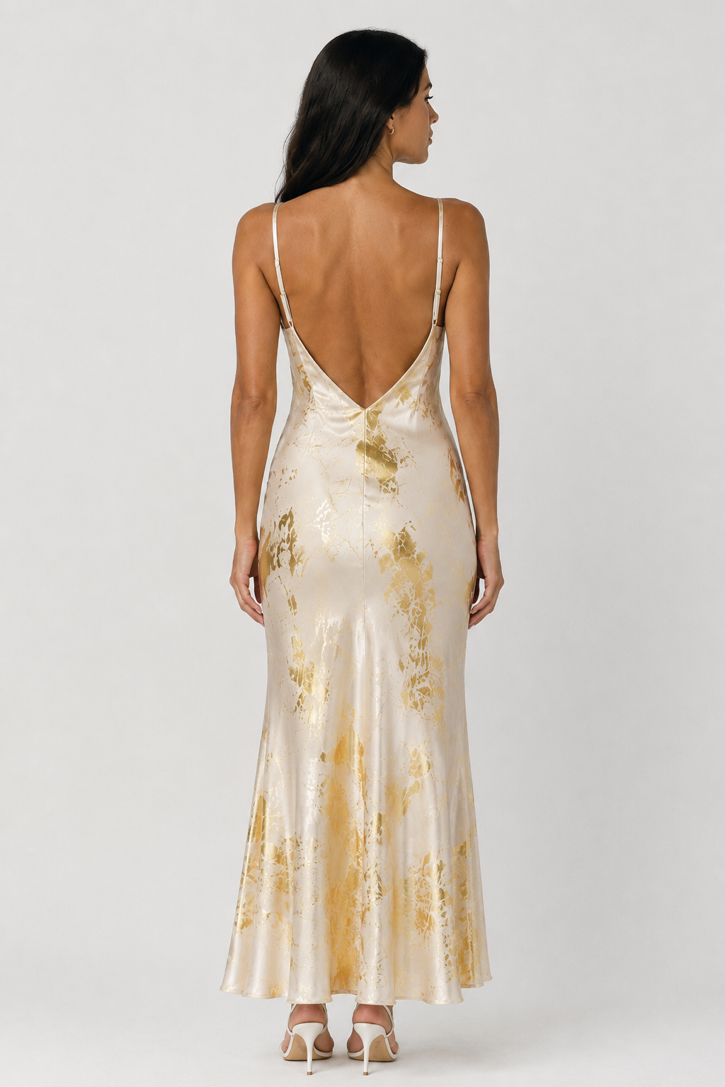 Deep V-Neck Spaghetti Strap Slip Dress