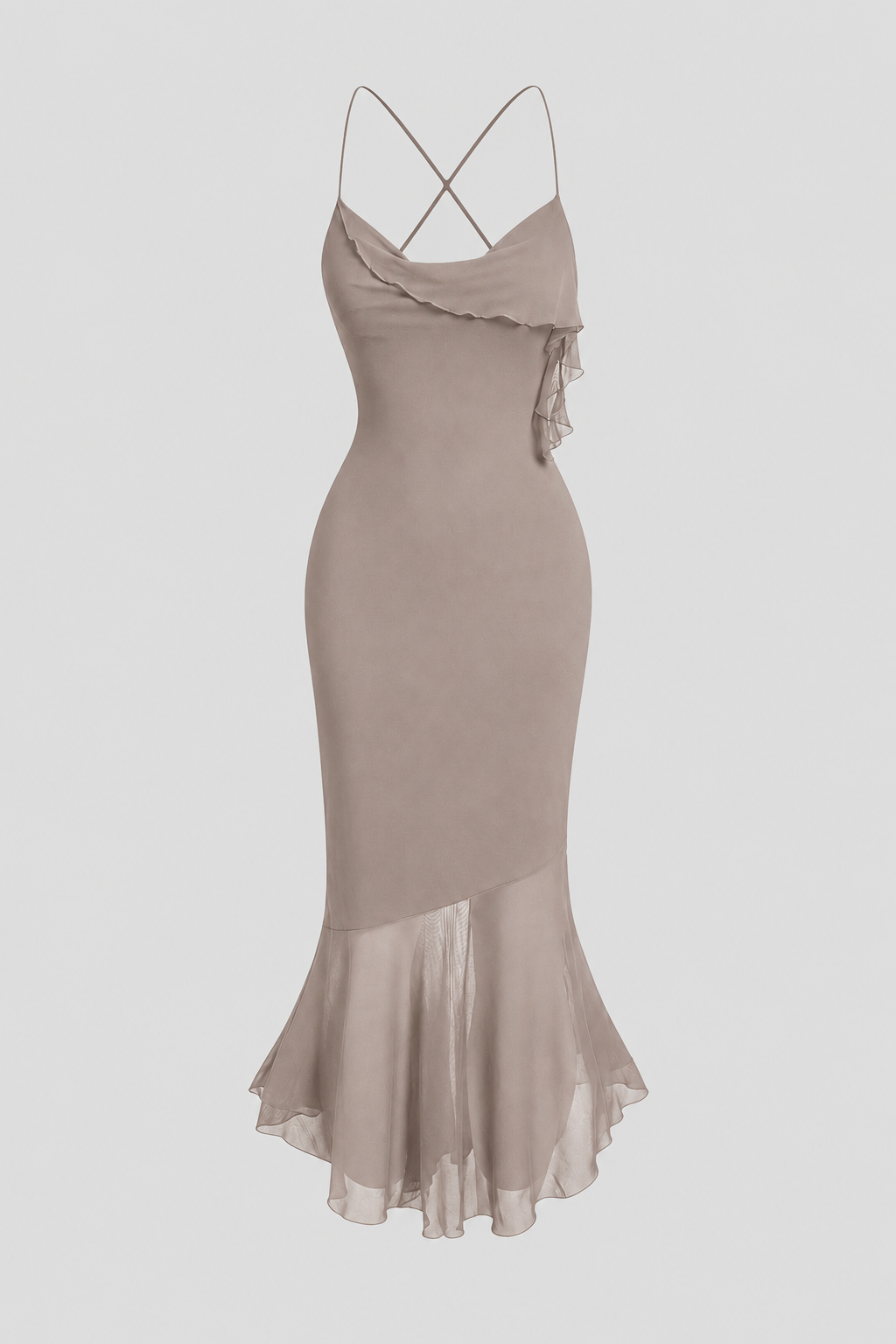 Elegant Sleeveless Cocktail Party Dress with Asymmetric Hem