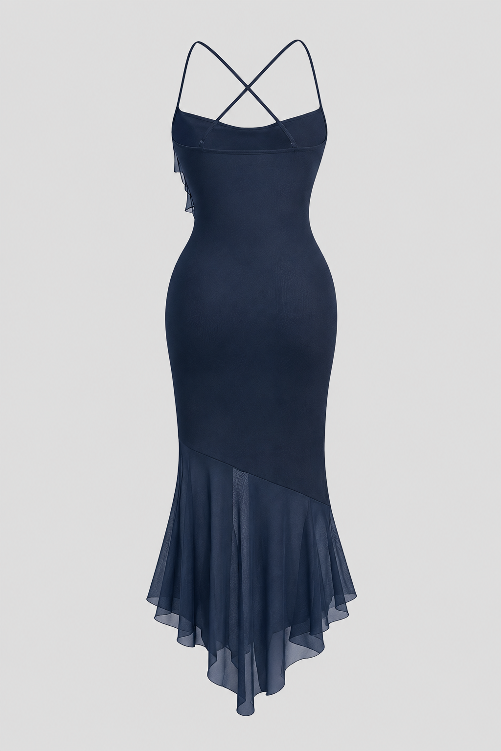 Elegant Sleeveless Cocktail Party Dress with Asymmetric Hem