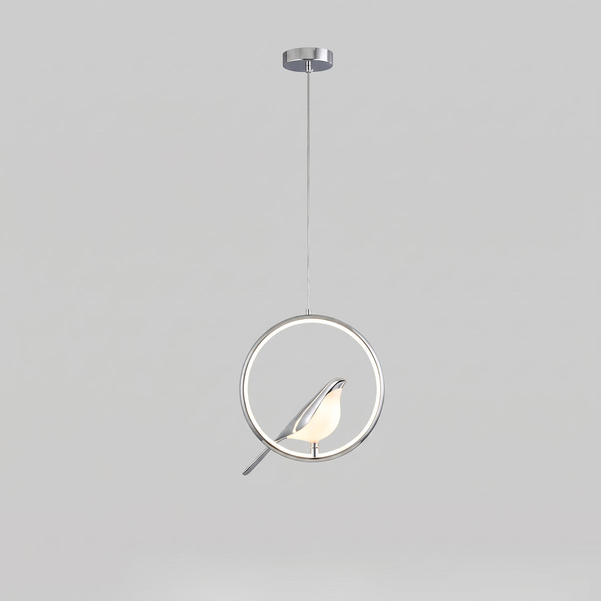 Golden Bird Pendant Lamp – LED Sculpture Ceiling Light