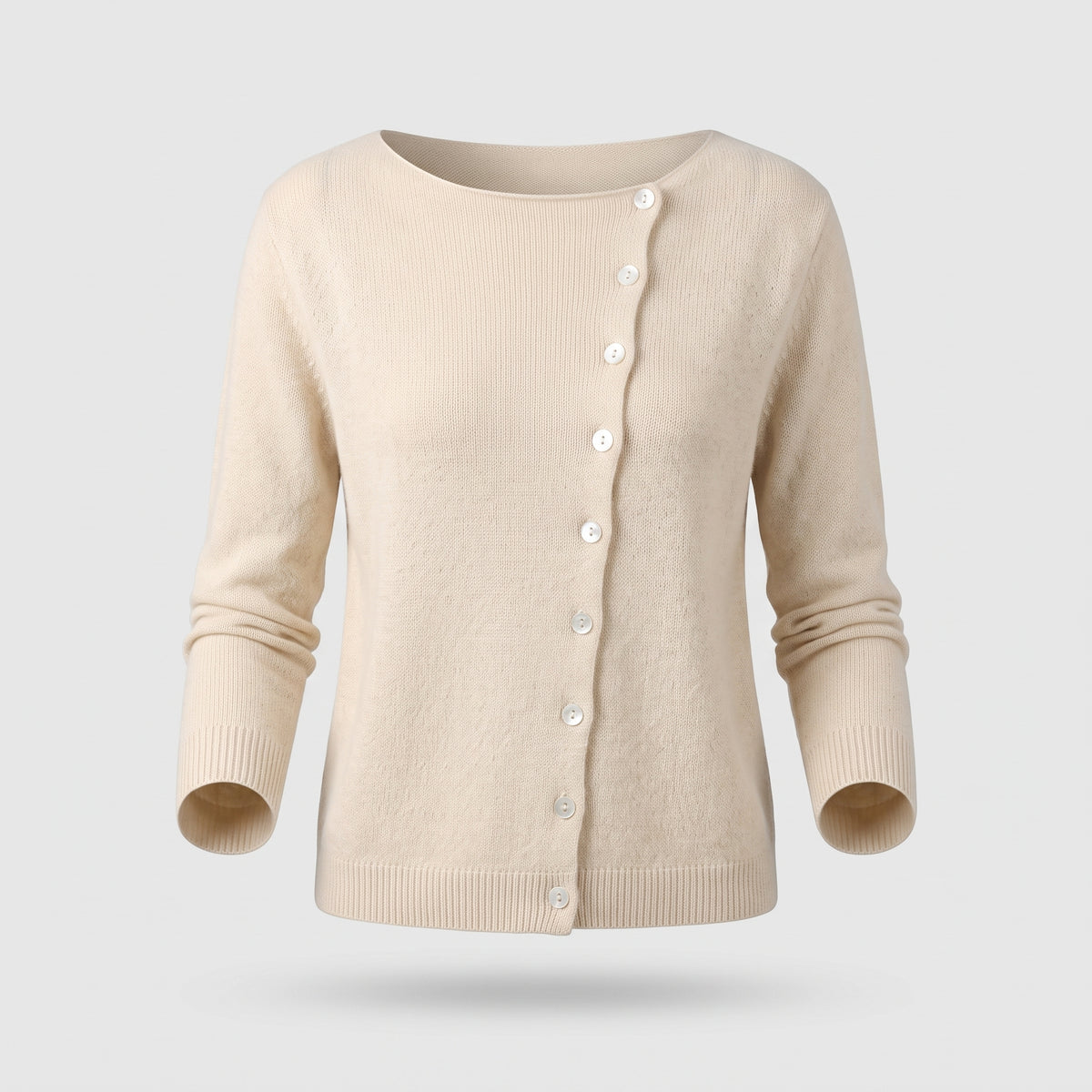 Women's Elegant Wool Cardigan - Lightweight Layering Piece