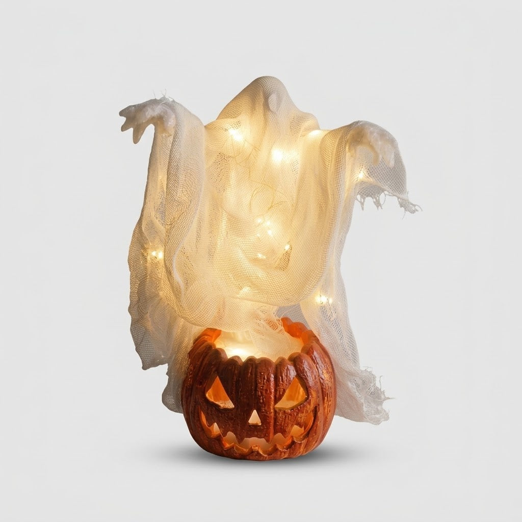 Giant Glowing Ghost Pumpkin Lamp LED - 130cm