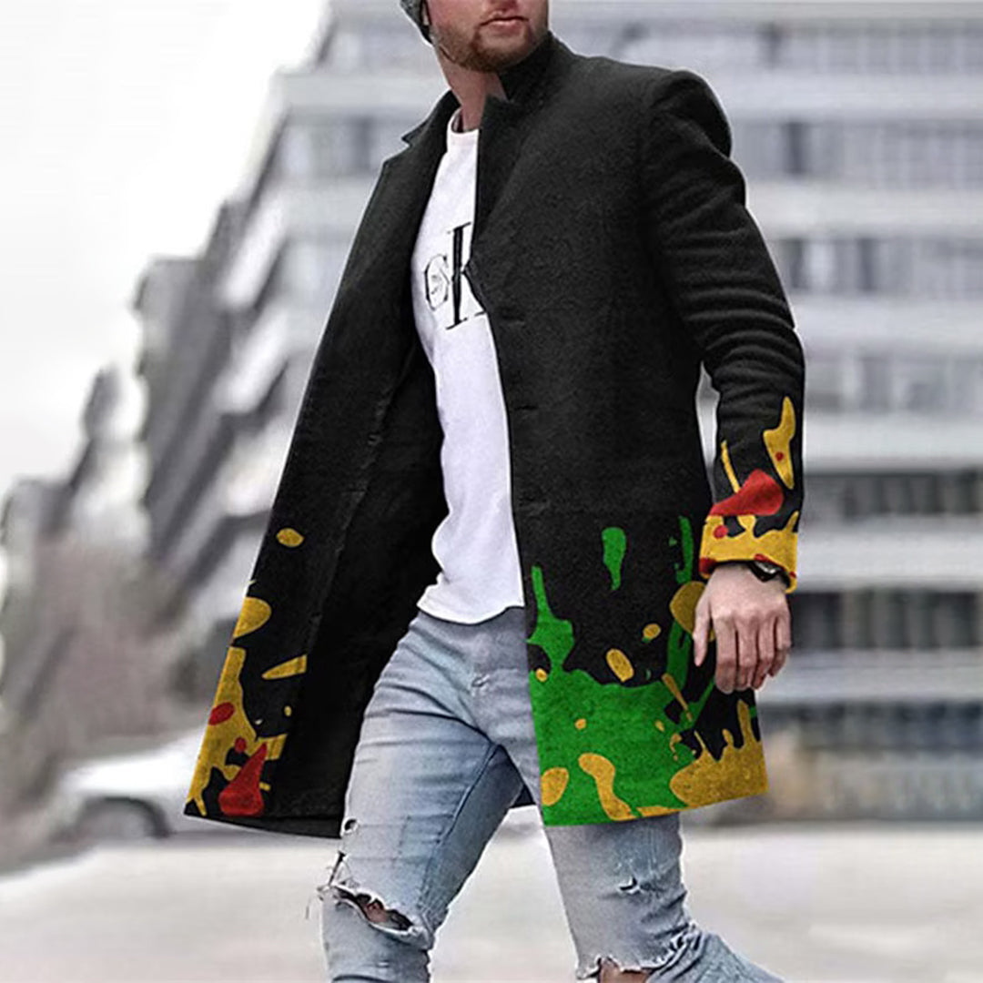 Men's Fashion Jacket - Unique Abstract Pattern, Laurent
