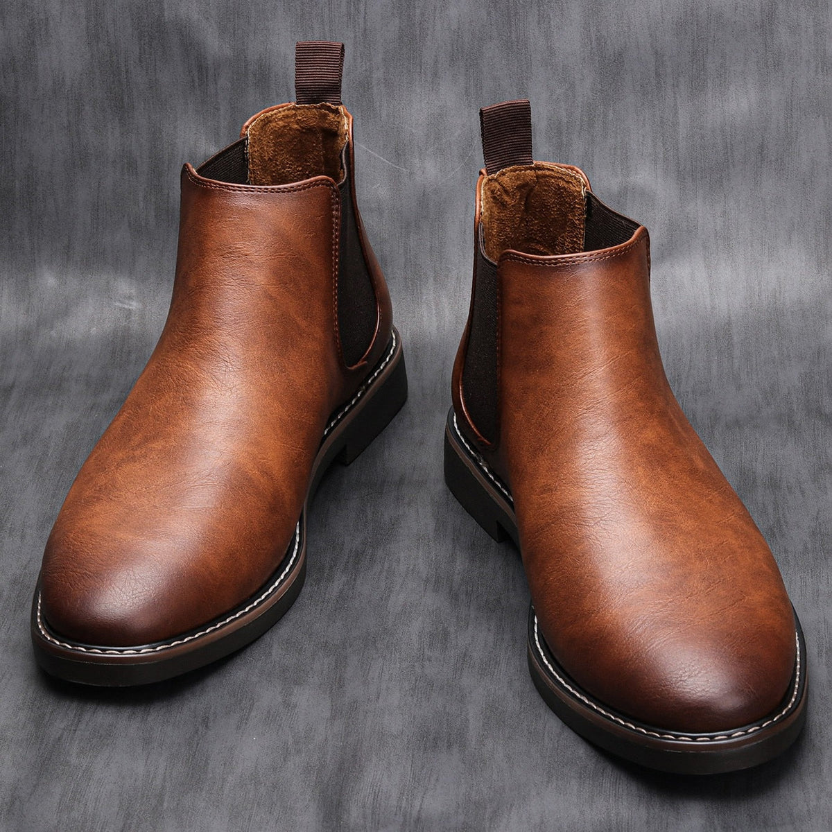 Men's Chelsea Boots with Elastic Side Panels