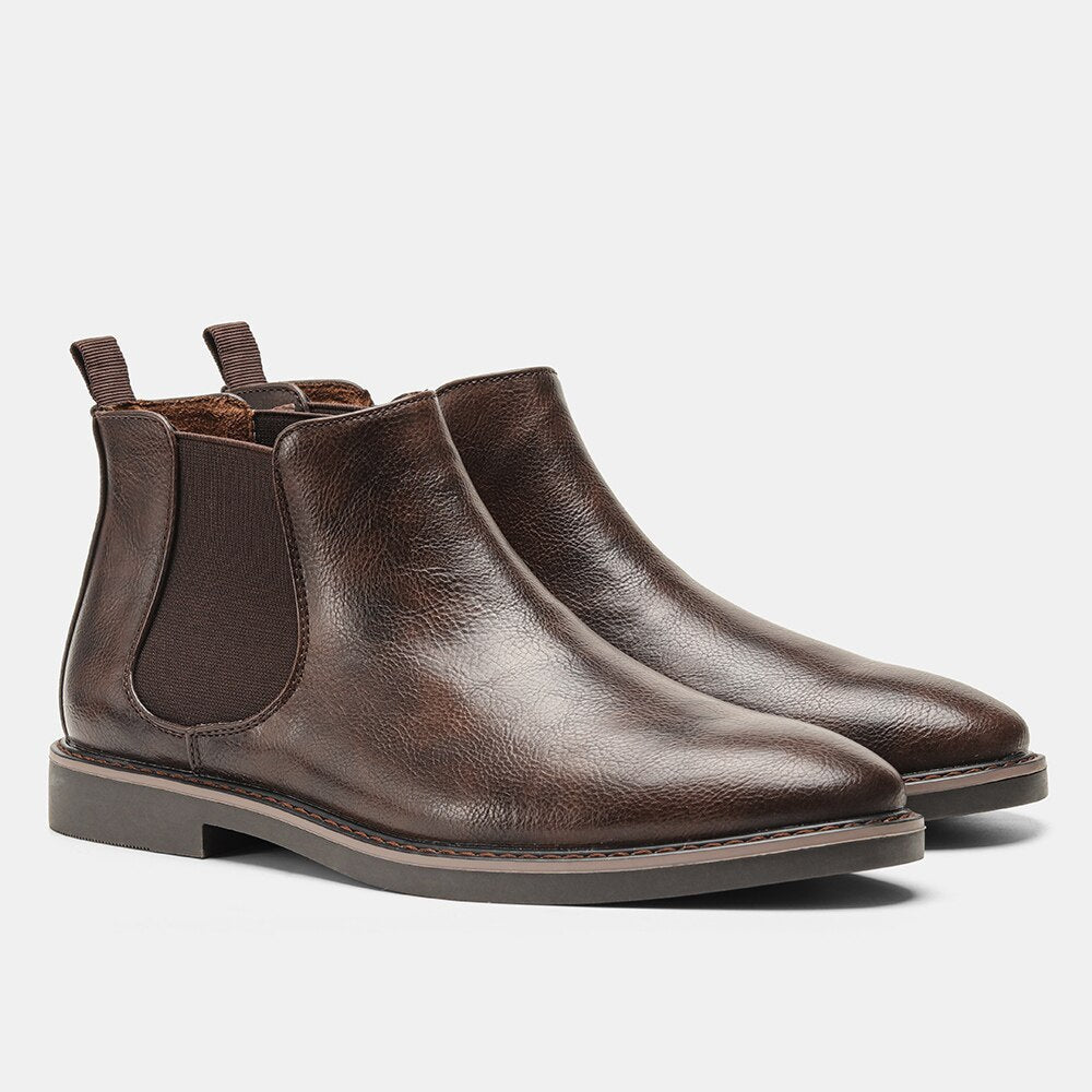 Men's Chelsea Boots with Elastic Side Panels