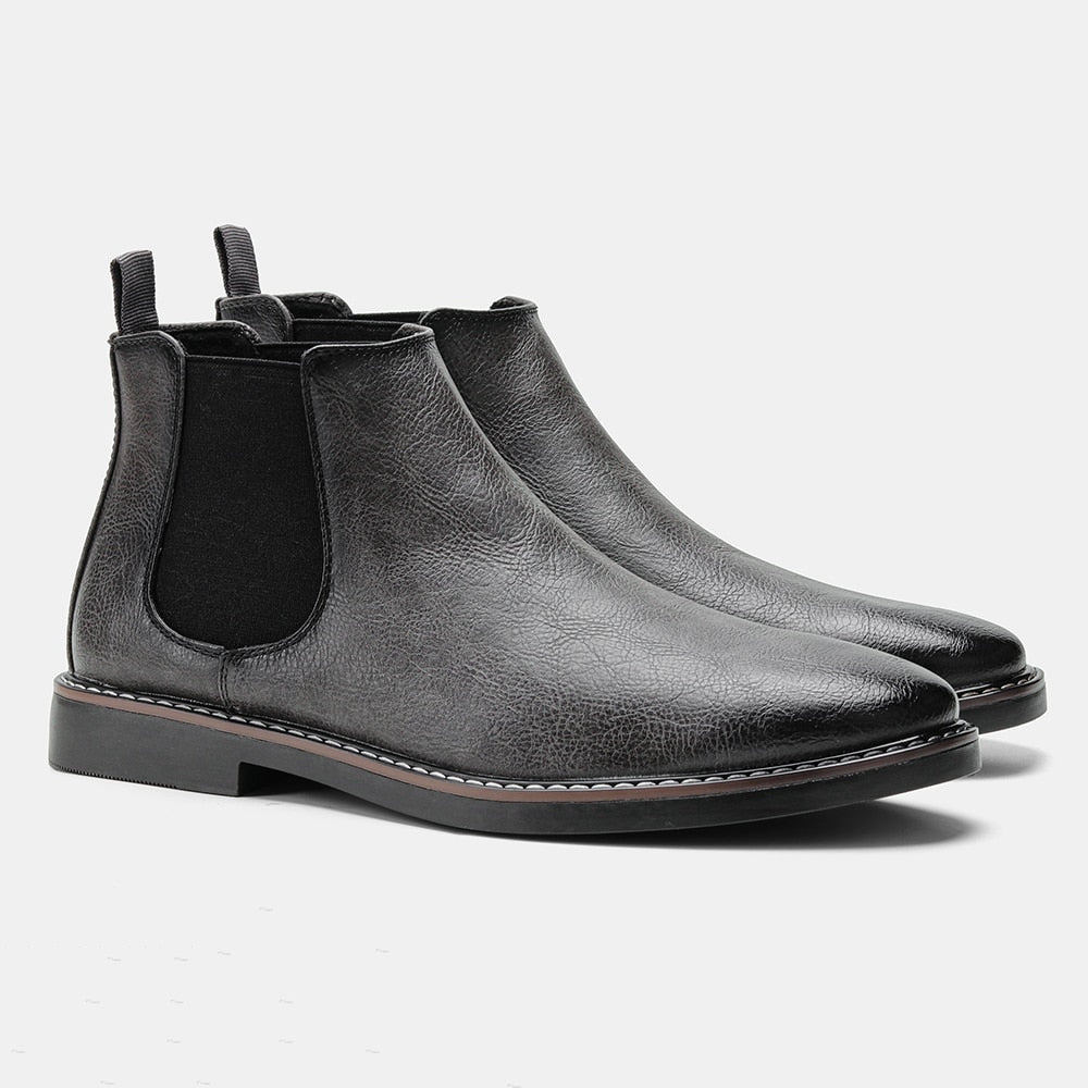 Men's Chelsea Boots with Elastic Side Panels