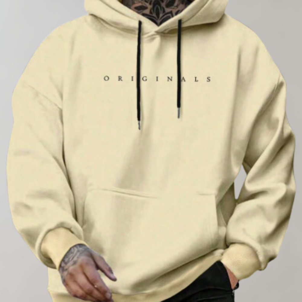 Men's Black Casual Hoodie - Everyday Pullover Hoodie