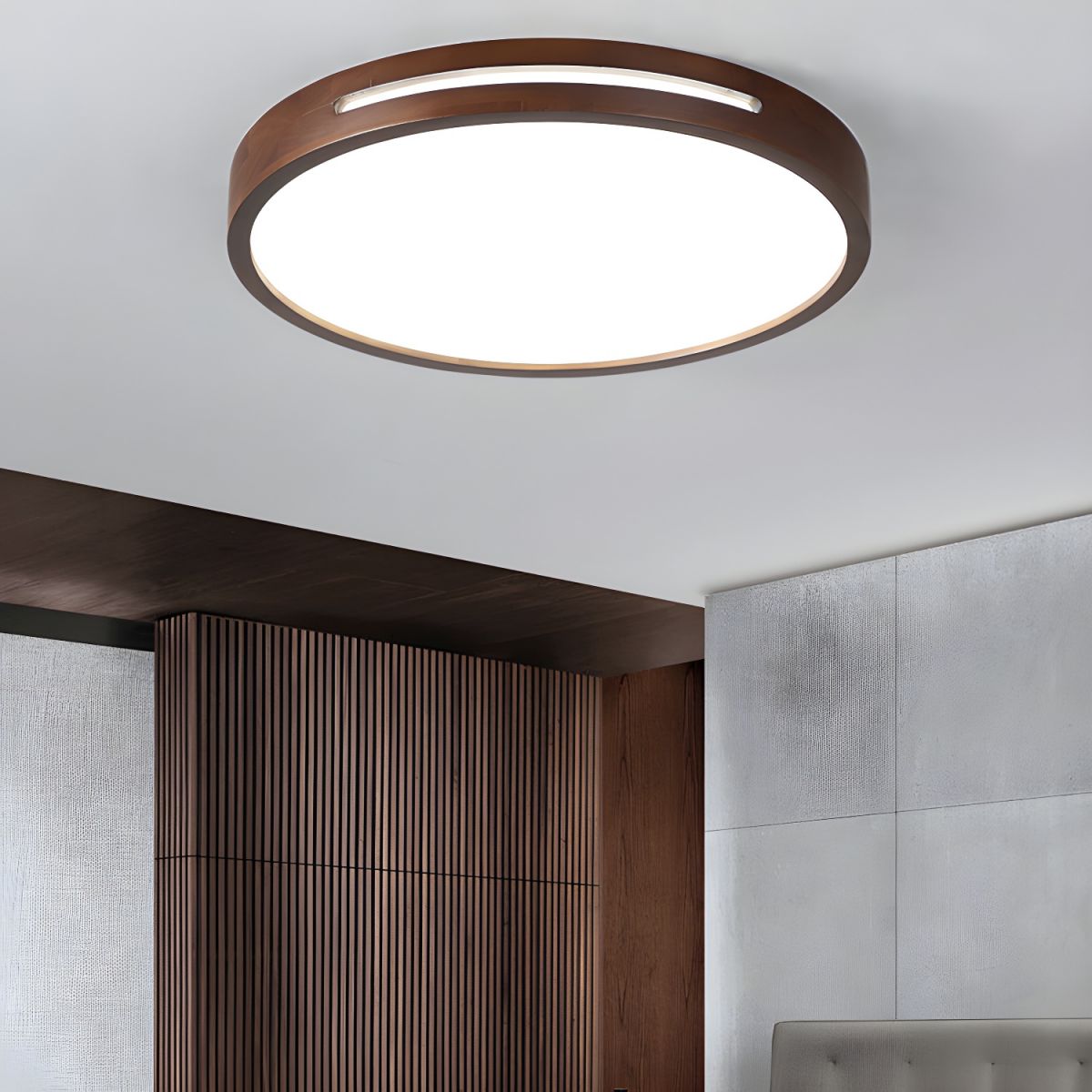 Kintaro - Wood Frame LED Flush Mount Ceiling Light