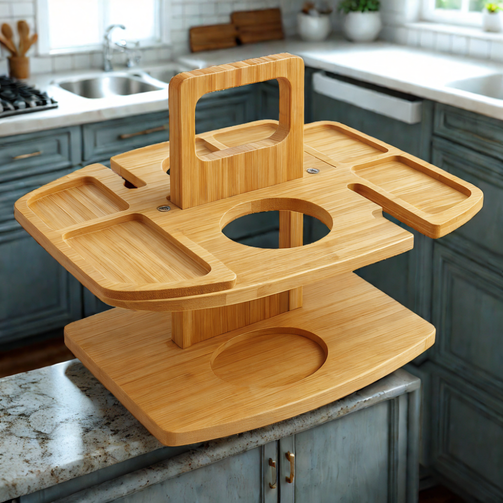Compact Foldable Wooden Picnic Table