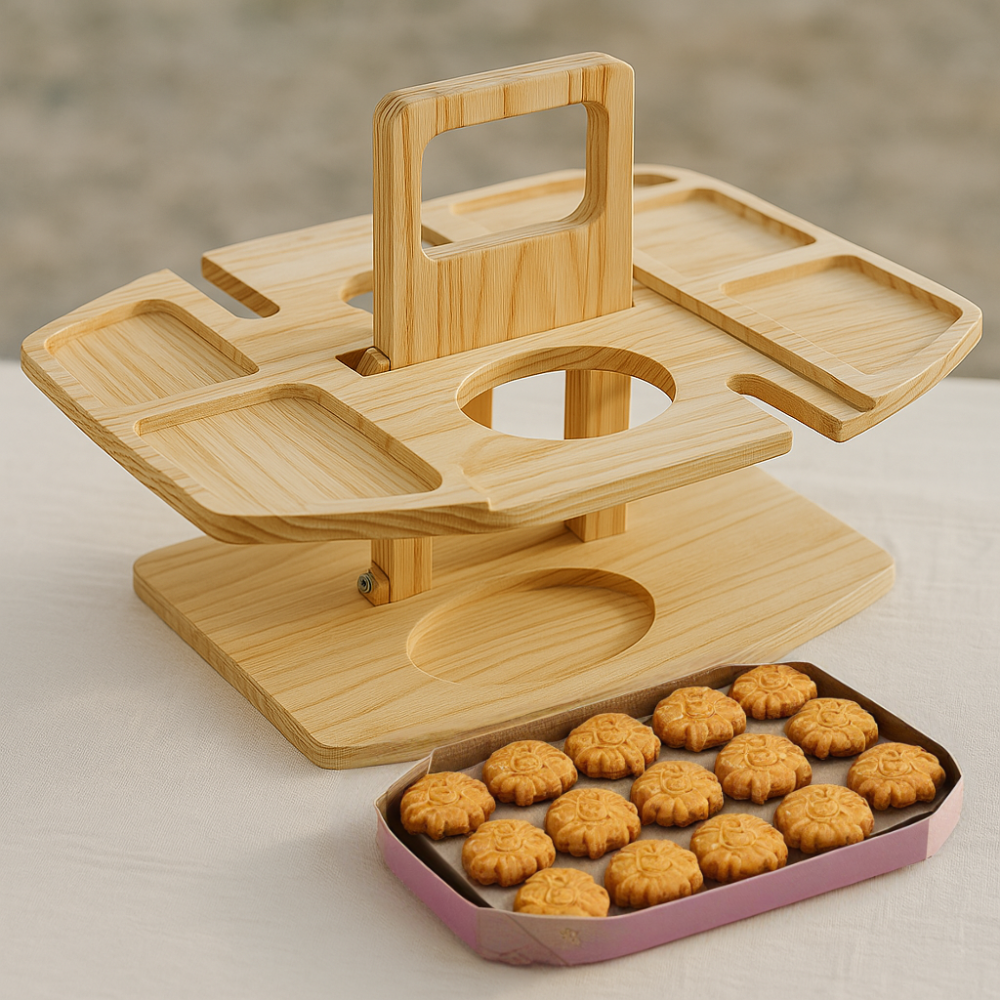 Compact Foldable Wooden Picnic Table