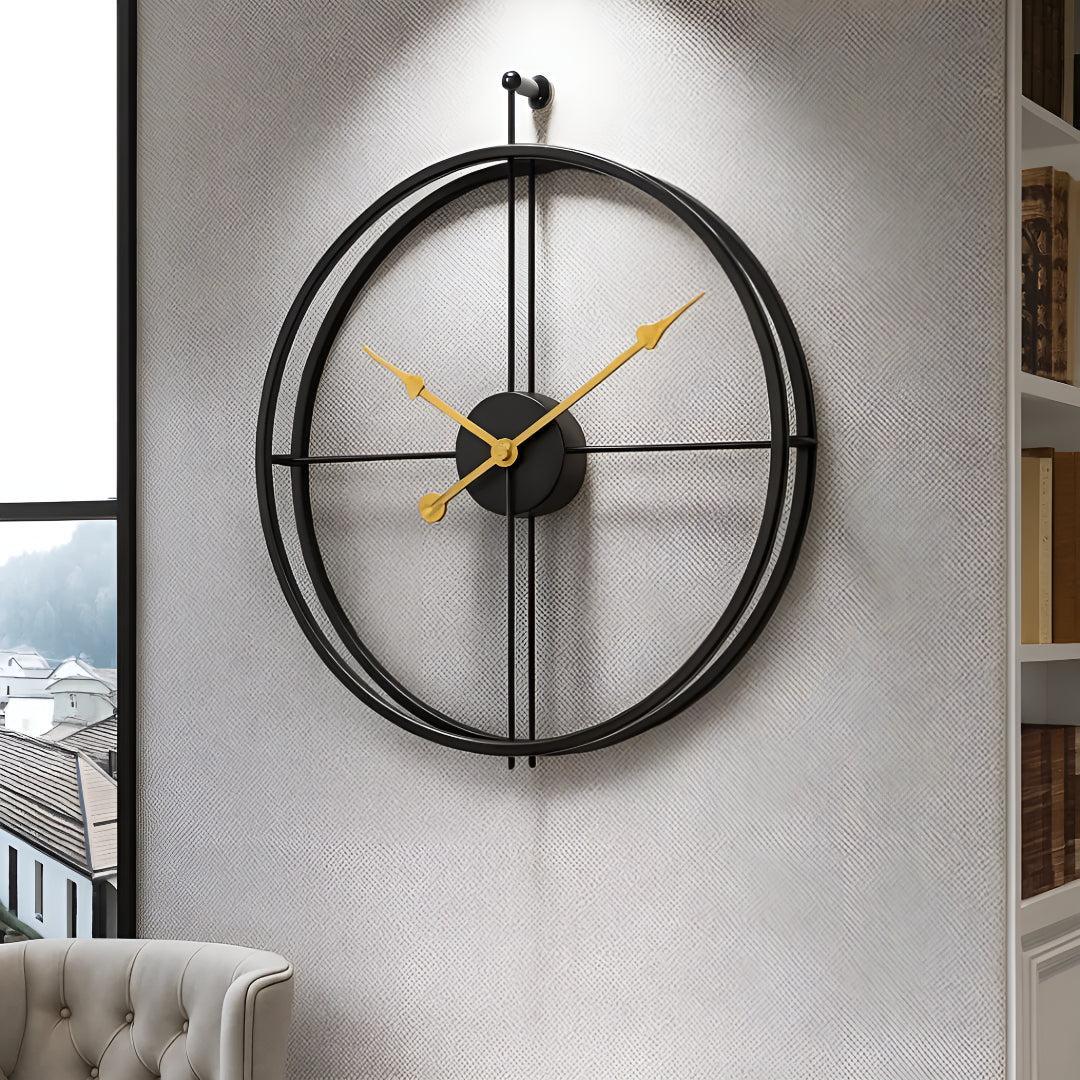 Large Silent Wall Clock - Modern Minimalist Design