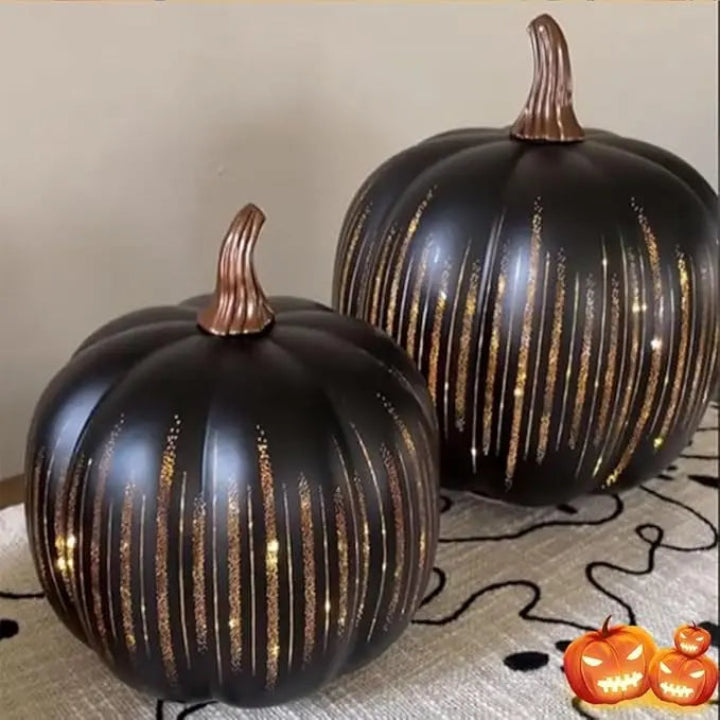 Twinkle Light Pumpkin Lamp with Timer - LED Halloween Decor