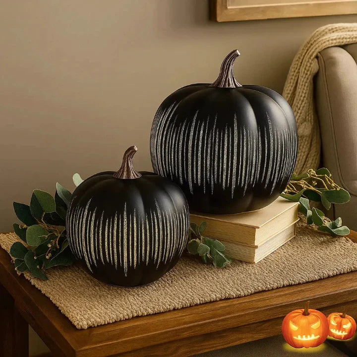Twinkle Light Pumpkin Lamp with Timer - LED Halloween Decor