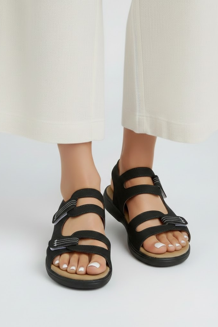 Women's Heeled Sandals – Open-Toe Summer Slip-On Shoes