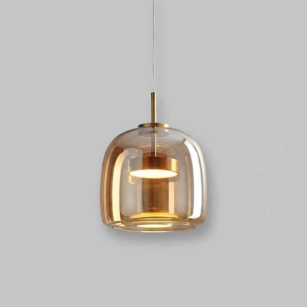 Luxury Glass & Metal Pendant Lamp - Elegant Hanging Light