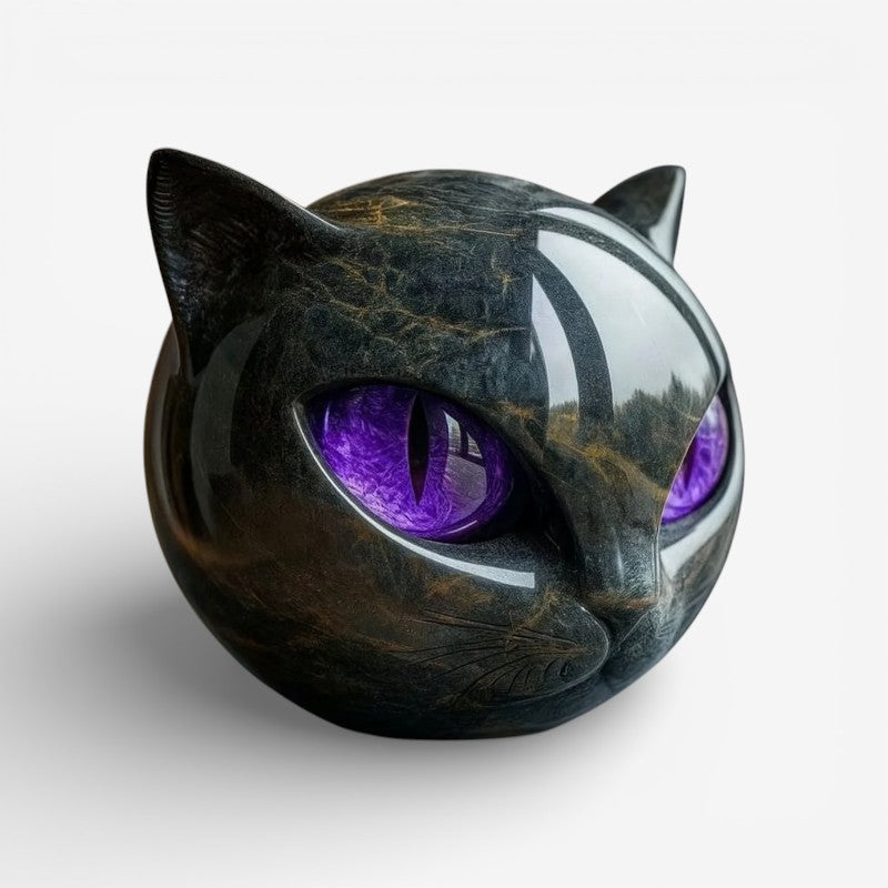 Miniature Resin Cat Decor Sculpture