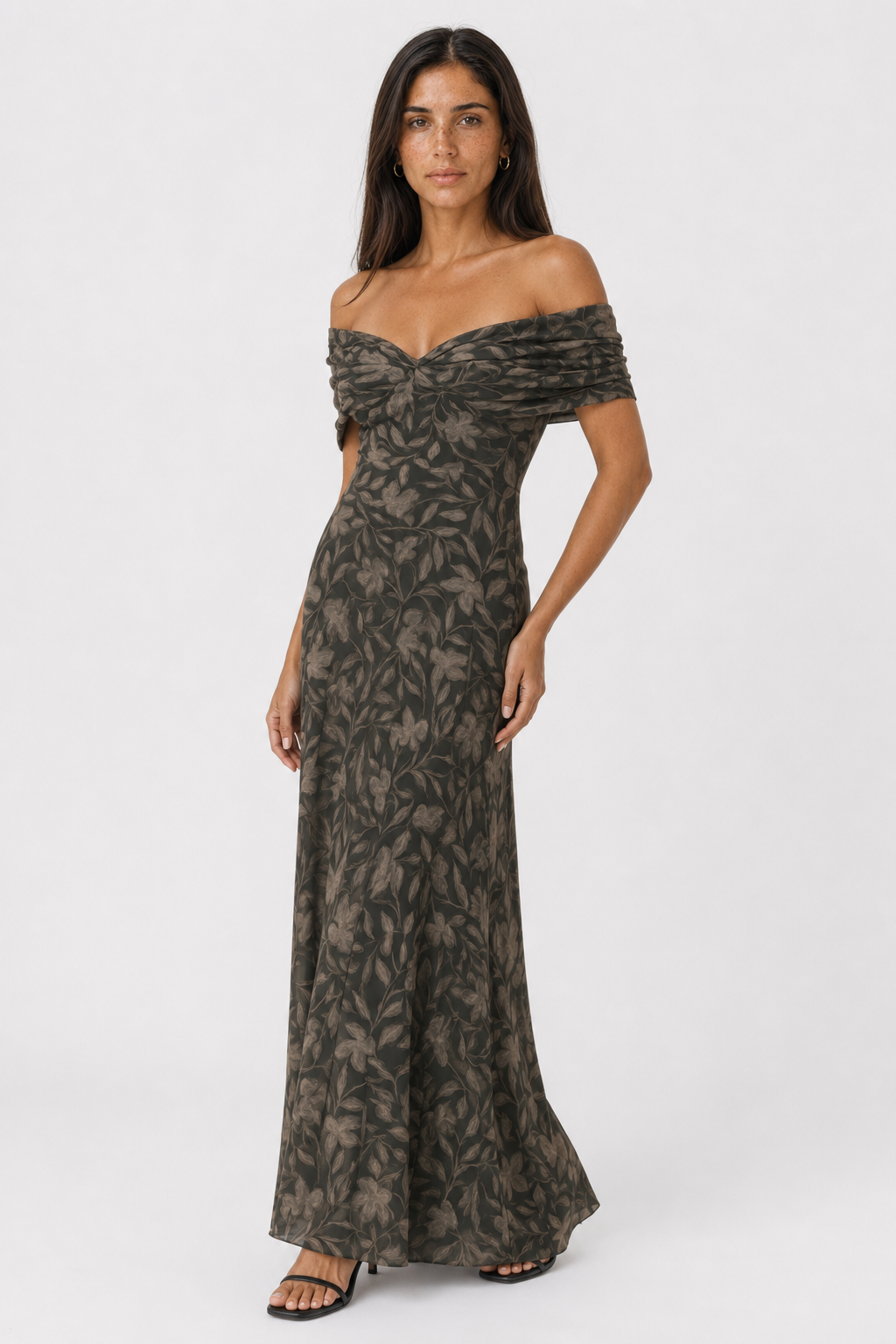 Off-the-Shoulder Floral Maxi Dress for Formal Events