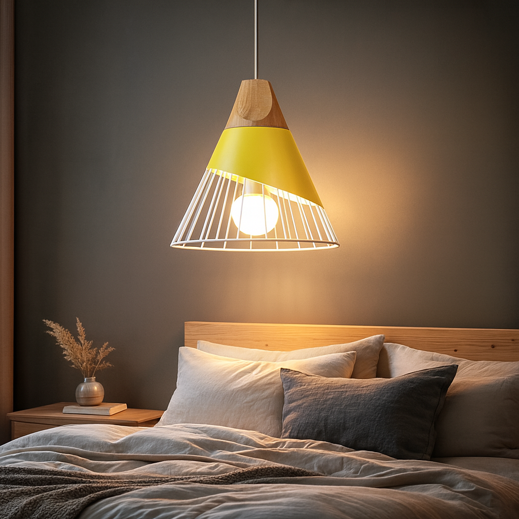 Odelle - Nordic Wood and Metal Pendant Light