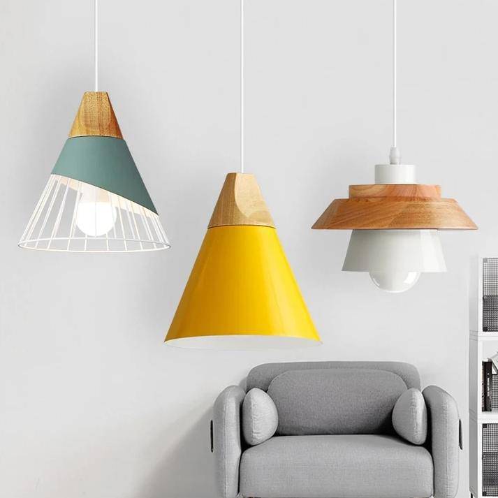 Odelle - Nordic Wood and Metal Pendant Light