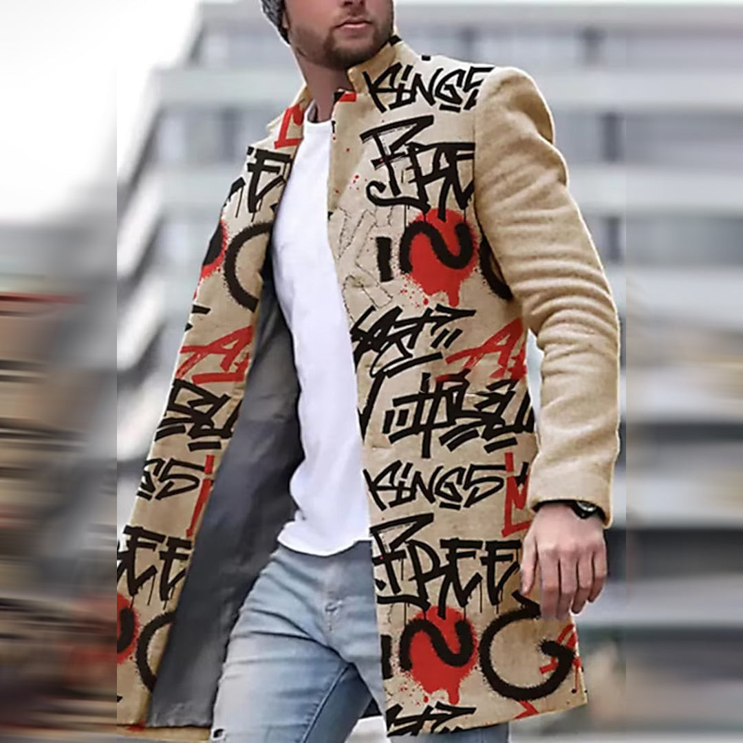 Men's Fashion Jacket - Unique Abstract Pattern, Laurent