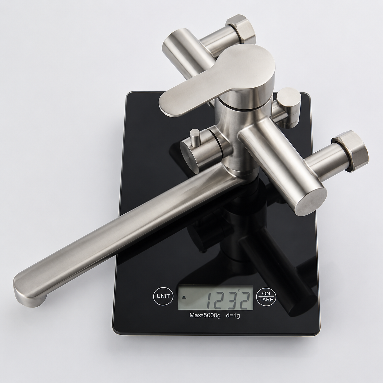 Rubinetto da Parete per Cucina con Doccetta Manuale e Doppia Leva in Acciaio Inossidabile - - acier acier inoxydable cross-from-marche-lino-15746958295389 cuisine cuisine moderne double trou douchette facilité d'installation inoxydable mural New-google pistolet de pulvérisation robinet robinet de cuisine robinet de lavabo robinet mural robinet mélangeur robinet à 360 degrés - Concept Palermo