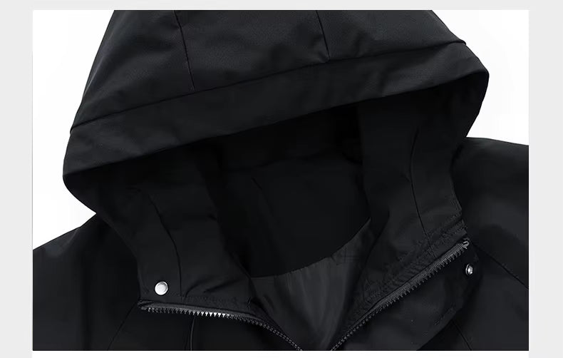 Men's Waterproof Hooded Windbreaker Jacket