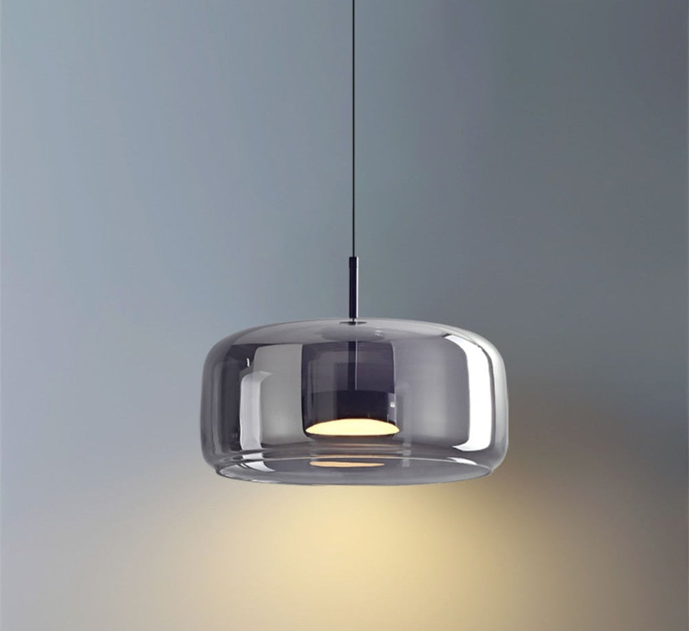 Luxury Glass & Metal Pendant Lamp - Elegant Hanging Light