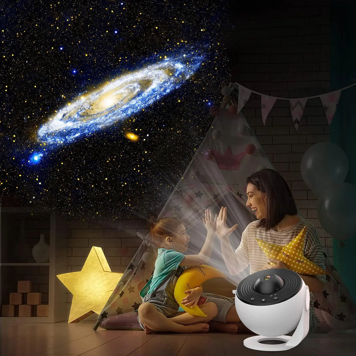 Galaxy Star Projector – 360° Rotating Night Sky Lamp with 13 Discs