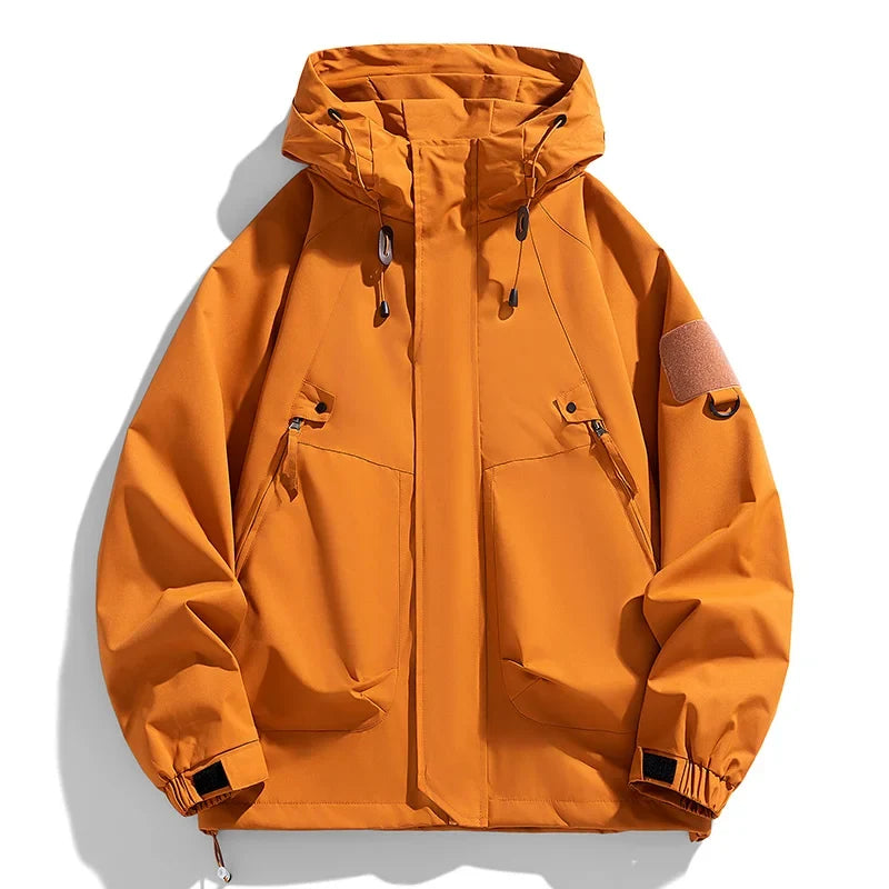 Men's Waterproof Hooded Windbreaker Jacket