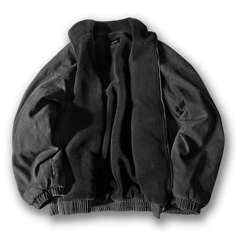 Men's Vintage Polar Fleece Jacket - Streetwear Style