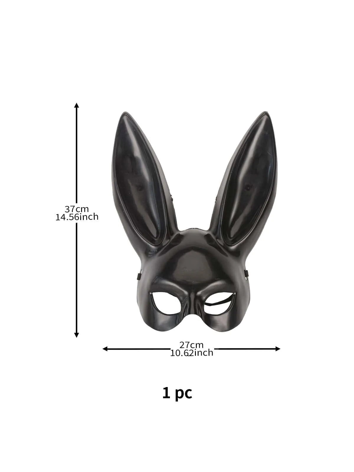 Costume Mask : Bunny Mask Cosplay - Opvallende Kostuumlook - Zwart in van Pantino