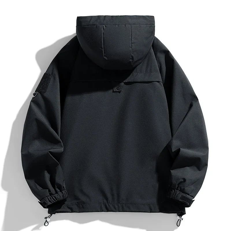 Men's Waterproof Hooded Windbreaker Jacket