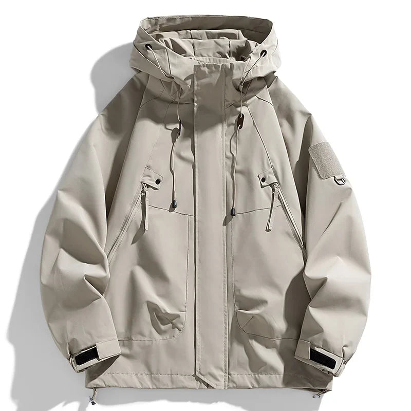 Men's Waterproof Hooded Windbreaker Jacket
