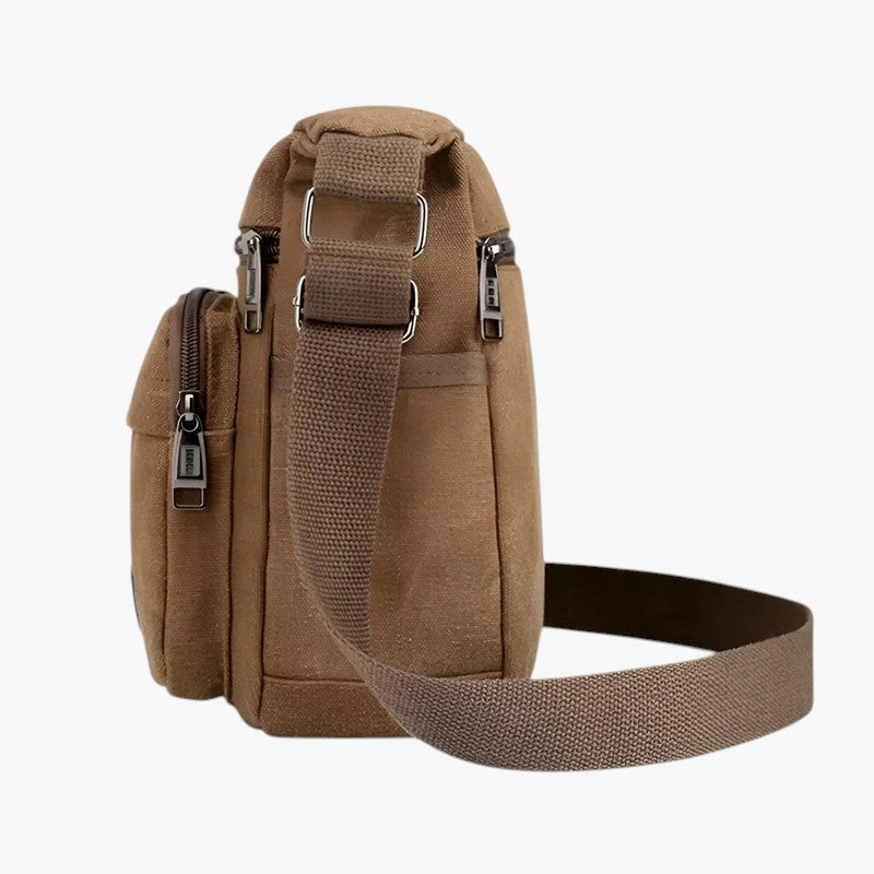 Men's Multifunctional Organized Canvas Shoulder Bag