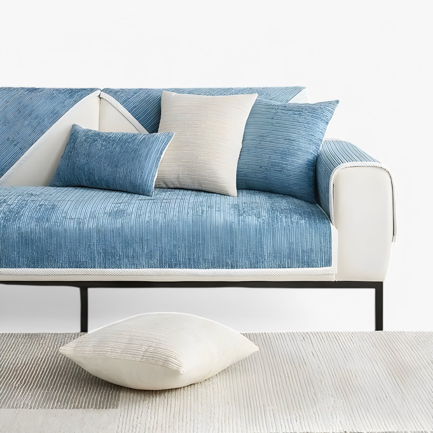 Cade | Stribet Chenille Sofabetræk - Beskytter & Udsmykker Din Sofa - - house & garden - {{ product_tags }