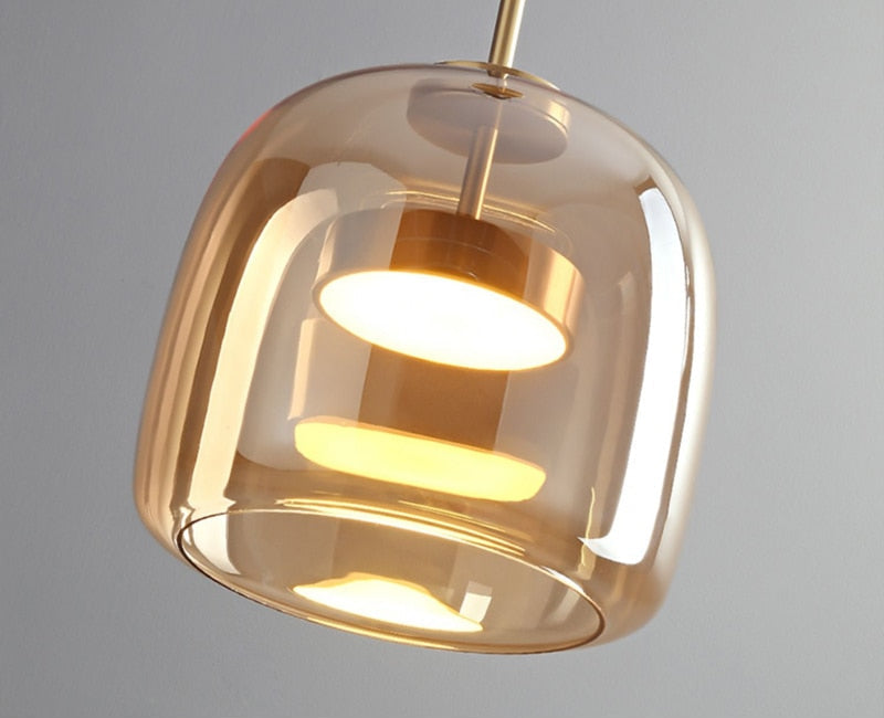 Luxury Glass & Metal Pendant Lamp - Elegant Hanging Light