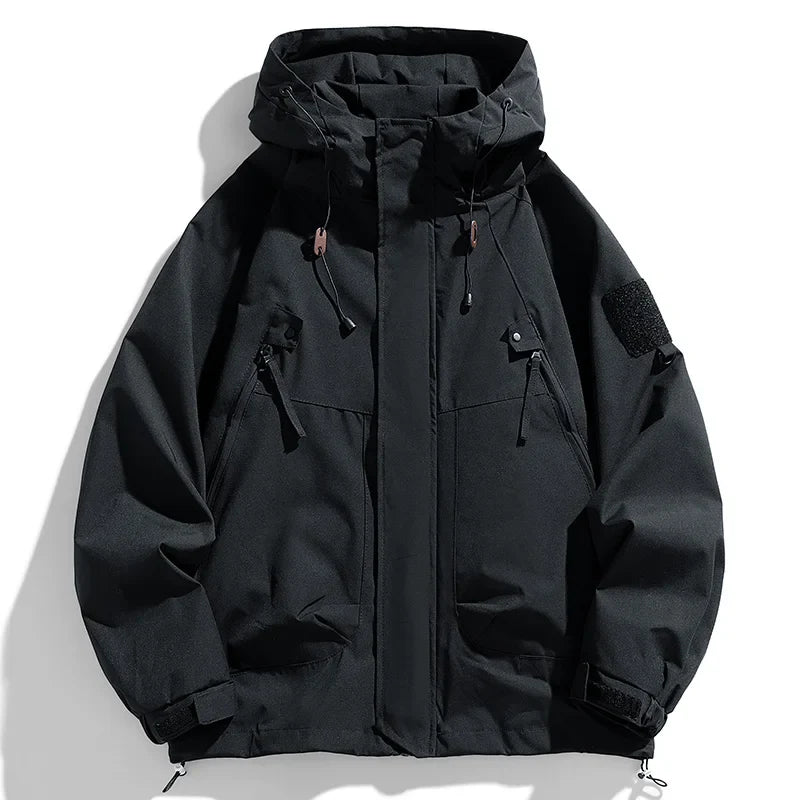 Men's Waterproof Hooded Windbreaker Jacket