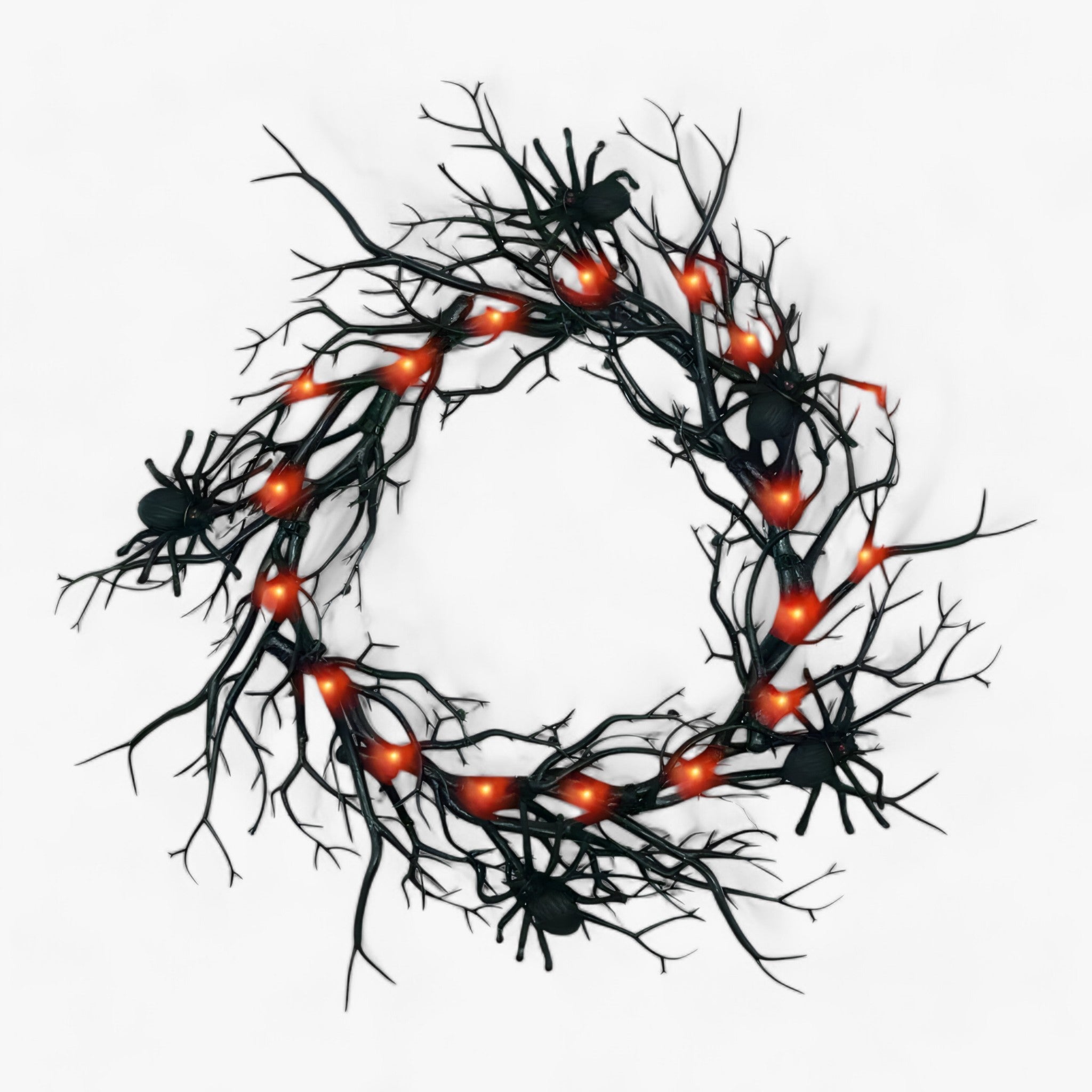 home & garden : Halloween Fleermuis en Spin Decoratie - Angstaanjagende LED voor Deuren en Ramen - Paarse Vleermuis in Rode vleermuis van Pantino